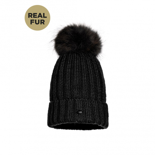 Hats - Goldbergh UNA Beanie Real Fur Pom | Clothing 
